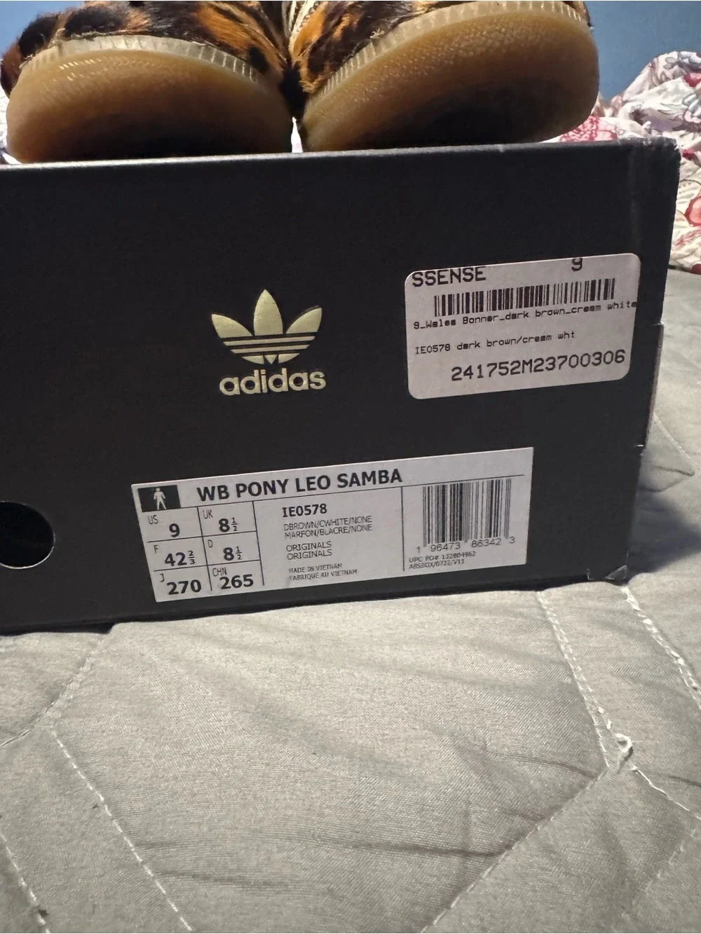 Adidas Wales Bonner Samba Shoes in Leopard Print - Brown